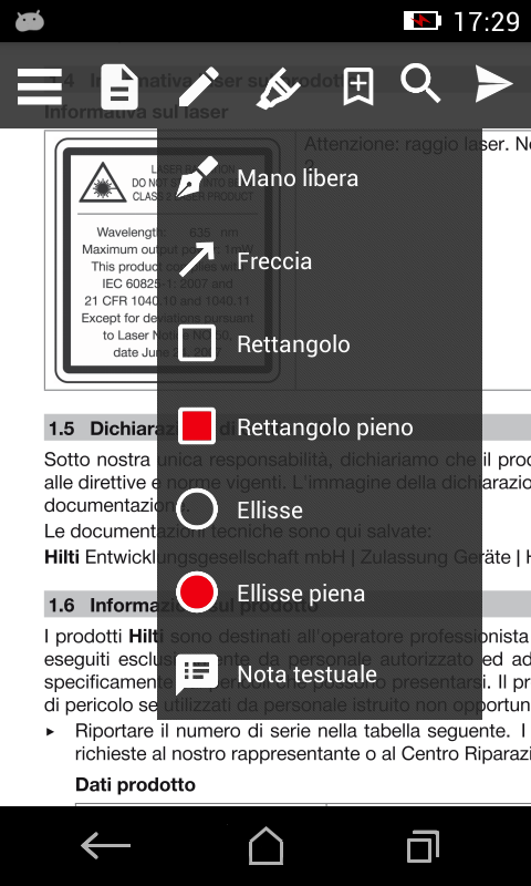 LeggiMi PDF for HILTI, Italian